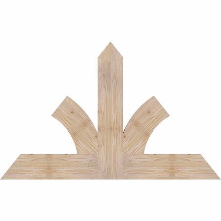 Ekena Millwork Richland Smooth Timber Gable Bracket, Douglas Fir, 48"W x 30"H x 1 1/2"D x 5 1/2"F, 15/12 Pitch GBW048X30X0206RIC00SDF